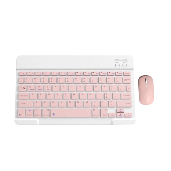 GJX Wireless Keyboard and Mouse,Long Battery Life Keyboard and Mouse,Wide Device Compatibility Gaming Keyboard,Pink