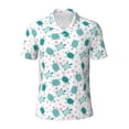 thumbnail image 2 of Daiia Sea Turtle Pattern Men’s Polo Shirts,Solid Deck Shirt,Classic Fit, Breathable Cotton Polo for Casual and Sport Wear-X-Large, 2 of 7
