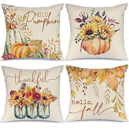 Acorn Pillow 2 Decorative 12 Fall Throw Pillows EXCELLENT Maple Leaf Pillow