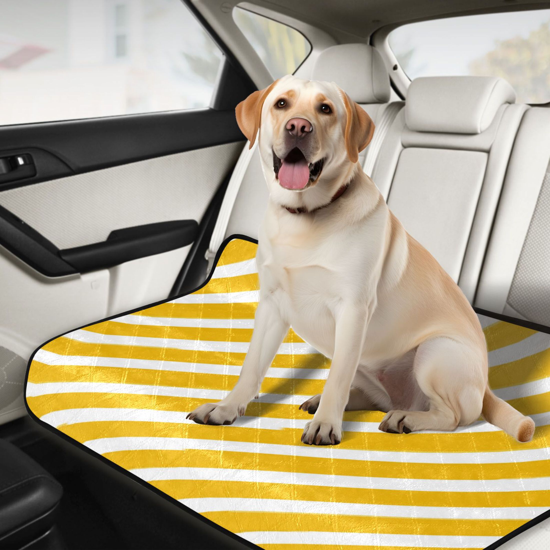 IAUYY Washable Pee Pads for Dogs Smallx3 Absorbent and Leak-Proof Non-Slip Reusable Puppy Pee Pads for Dogs Applicable to Playpen Potty Crate Diagonal Stripe Illustration