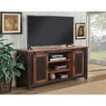 thumbnail image 4 of Dual Tone Wood  Metal TV St With 2 Mesh Style Doors Antique Black  Brown, 4 of 5