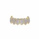 thumbnail image 3 of Parrillas de diamantes para los dientes para hombres y mujeres, chapadas en oro, con hielo, Macro pavé, circonita cúbica, parrilla bucal, dientes superiores e inferiores, 3 of 5
