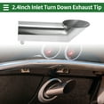 thumbnail image 2 of Unique Bargains 2.4" ID Inlet T304 Stainless Steel Turn Down Exhaust Tip 9.1" Long Silver Tone, 2 of 8