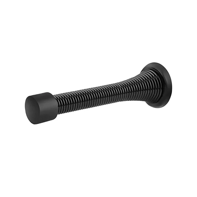 Topes de puerta con resorte, resistente al desgaste, flexible, de montaje bajo, protector de puerta para el hogar, color negro