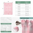 thumbnail image 6 of Pink Plaid Tie Up Curtains for Windows, Adjustable Balloon Window Shades, Modern Art Checkered Farmhouse Kitchen Window Treatments Adjustable Roll Up Curtain for Basement/Nursery 52"x45", 6 of 8