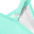 thumbnail image 4 of NAISIBABY Girls Swimsuit 2-Piece, Criss Cross Strap High Waist Bikini Swimwear Beach Vacation Bathing Suits Mint Green 14T, 4 of 9