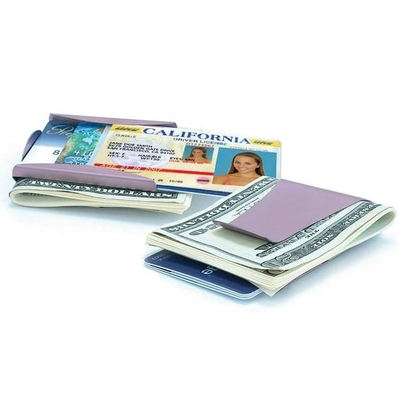 Storus Smart Money Clip   Card Holder Slim Minimalist Pocket Wallet for Men, Women, Students, Travel, Gift - Purple Stainless Steel Finish