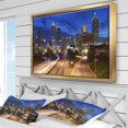 thumbnail image 3 of Designart - Atlanta Skyline Twilight Blue Hour - Cityscape Framed Canvas Print, 3 of 3