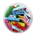 thumbnail image 1 of Clips de chinchetas - Paquete de 50 chinchetas de madera coloridas y lindas tachuelas para fotos, notas, tableros de corcho, obras de arte o proyectos artesanales Banban ZefeiWu  1327533582803, 1 of 1