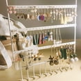 thumbnail image 5 of ✪ Jewelry Organizer Wall Mounted Hanging Earring Necklace Bracelet Holder Over the Door Wall Cabinet for Women Girls Gift, 5 of 12