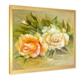 thumbnail image 2 of Designart 'Vintage Yellow and White Roses' Traditional Framed Art Print, 2 of 4