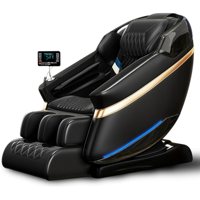 Zero Gravity Full Body Massage Chair Recliner, 4 Massage Modes, Airbag Leg Massage and Optional Back Warmth, Bliss Collection, Mothers Day Gift, Black Faux Leather,