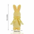 thumbnail image 3 of SDJMa Plush Easter Bunny Decorations, Standing Bunny with Ribbon Bow Figurines Easter Rabbits Statues Tabletop Centerpiece for Spring Easter Holiday Party Home Tiered Tray Decor, 7"x3", 3 of 8