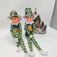 thumbnail image 3 of Muñeco de elfo de Navidad, elfos en el estante, muñeca de niño travieso, adorno para el hogar, accesorio de elfo pequeño Joker Poseable de Navidad de 40cm, 3 of 5