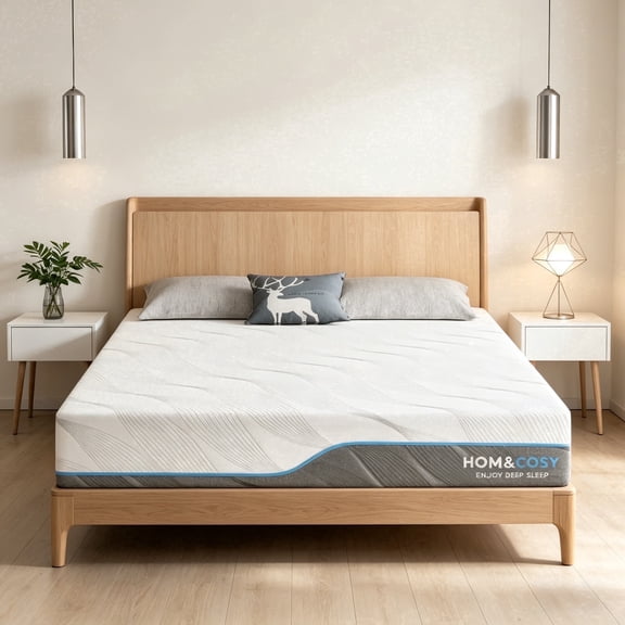 10 Inch Twin XL Mattress, Cooling Gel Memory Foam Bed for Back Pain Relief & Breathable Comfort, Medium Firm Support, CertiPUR-US Certified Mattress in a Box