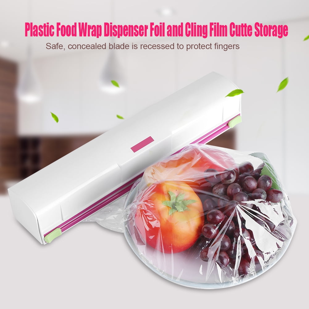 Dilwe Food Wrap Dispenser,Plastic Wrap Cutter,Foil and Cling Film