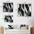 thumbnail image 4 of Designart "Cerulean Waves in Geode V" Abstract Framed Wall Art Set Of 2 - Blue Abstract Framed Canvas Set For Living Room Decor, 4 of 6
