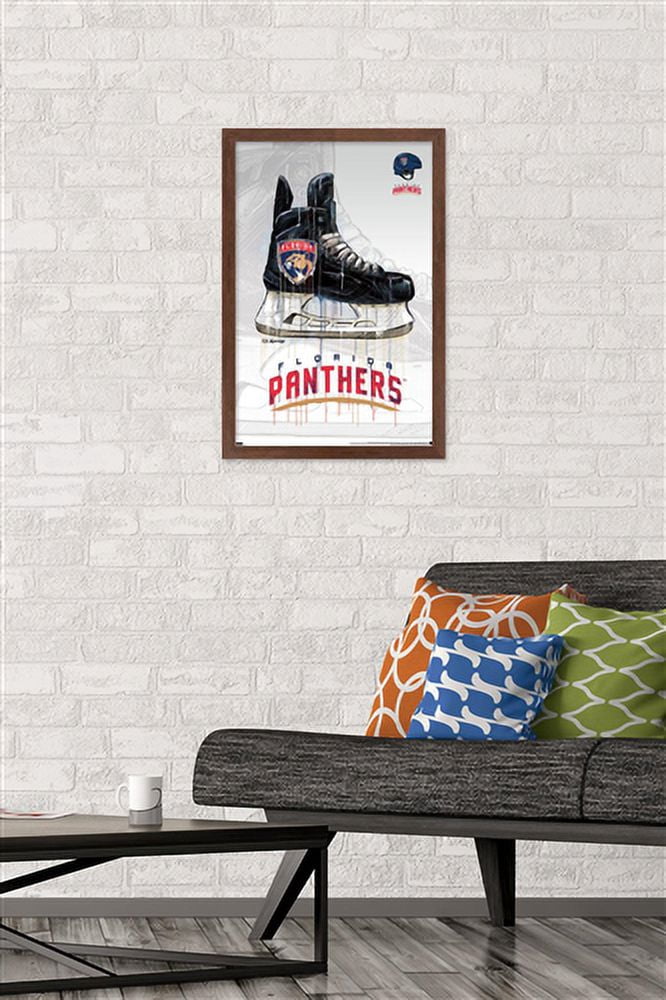 NHL Florida Panthers - Drip Skate 21 Wall Poster, 14.725" x 22.375", Framed
