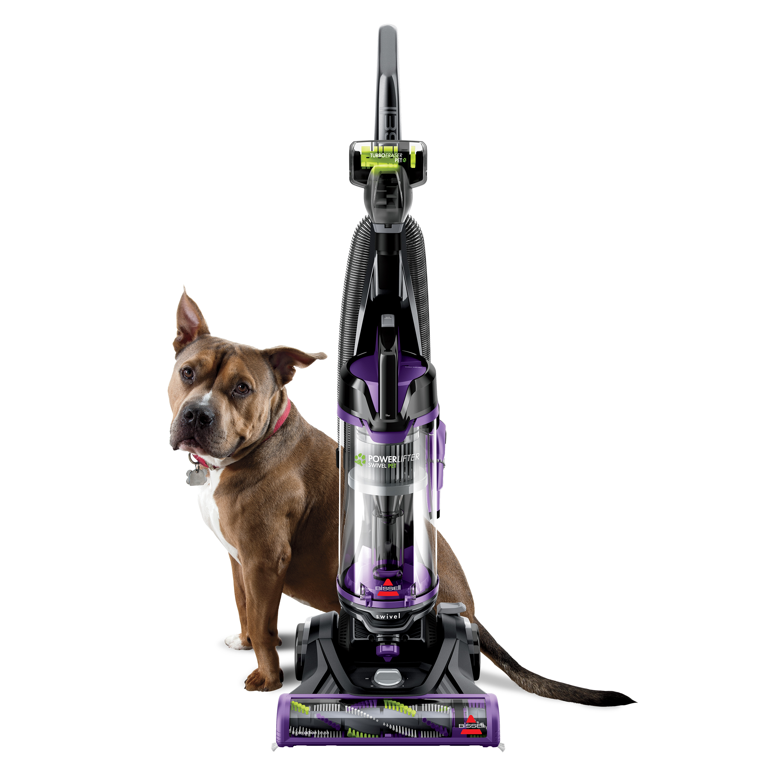 BISSELL PowerLifter Swivel Pet, Bagless, Upright Vacuum, Pet Friendly, Triple Action Brush Roll, Scatter Free Technology, Swivel Steering, Edge-to-Edge Cleaning, 2260, Gray