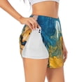 thumbnail image 3 of Lsque Abstract Night Sky Tree Printed Women's Running Shorts with Liner Pockets,Elastic Quick Dry Workout Athletic Gym Yoga Shorts,Womens High Waist Shorts-Large, 3 of 9