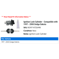 thumbnail image 2 of Ignition Lock Cylinder - Compatible with 1997 - 2000 Dodge Dakota 1998 1999, 2 of 2