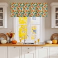 thumbnail image 2 of Fall Maple Leaf Valances for Windows, 54 x 18in, Blue Green Orange Leaves Pastoral Linen Rod Pocket Kitchen Valance Curtain Light Filtering Window Treatments for Living Room Bedroom, 1 Panel, 2 of 7