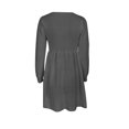 thumbnail image 5 of Womens Long Sleeve Sweater Dresses Crew Neck Casual Solid Color Fall Winter Knit Dress, 5 of 5