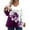 #004-Dark Purple, variant on TQWQT Womens Plus Size Tops 4x-5x Long Sleeve Tunics Floral Graphic T-Shirt V-Neck Tunic Fall Casual Tunic Tops Wine 5XL