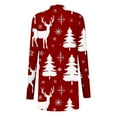 thumbnail image 3 of Abomasnow Christmas Cardigan Sweaters for Women Long Sleeve Xmas Tree Print Knitting Open Front Pullover Sweaters S-5XL, 3 of 4