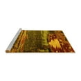 thumbnail image 2 of Ahgly Company Machine Washable Indoor Square Oriental Yellow Industrial Area Rugs, 5' Square, 2 of 4