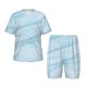 thumbnail image 1 of Balery Blue Marble Conjunto de Pijama Infantil de Manga Corta con Estampado – Ropa de Dormir de Algodón Suave-XX-Large, 1 of 6