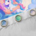 thumbnail image 4 of Feelyou Dreamy Unicorn Mermaid Black Out Curtains for Girls, Watercolor Galaxy Curtains Pack of 2 (42x63 Each), Blue Pink, 4 of 6