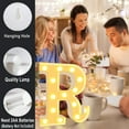 thumbnail image 2 of LED Marquee Letter Lights Sign,Warm White and Cool White, Light up Alphabet Letter for Wedding Home Party Bar Decoration T, 2 of 6