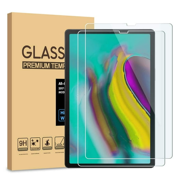 (2 Pack) Galaxy Tab S5e 10.5 T720 T725 Screen Protector, Allytech Crystal Clear Bubble Free Anti-Fingerprint Anti-Scratch Tempered Glass Screen Protector for Samsung Galaxy A 10.1 T720 T725 2019