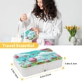 thumbnail image 5 of Cloud PU Leather Jewelry Boxes Necklace Holder Display Case with Removable Compartment Portable, 5 of 6