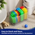 thumbnail image 4 of 16 Pcs Balance Beam and Stepping Stones for Kids - 4 Turtle Shape Stepping Stones and 12 Connectable Beams with Sound Feature,Color Spinner, Riddle C, 4 of 8