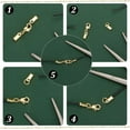 thumbnail image 6 of 20 Sets Fold Over Cord End Caps Necklace Cord Ends Brass Lobster Claw Clasps Terminators End Tips Crimp Covers Clips for Ribbon Tassel Bracelet Necklace Jewelry Making Silver Golden, 6 of 9