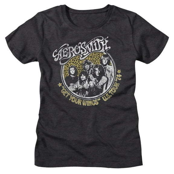 Aerosmith Get Your Wings Dark Gray Heather Women's T-Shirt L