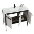 thumbnail image 3 of Fine Fixtures  Oakville Bathroom Vanity  with White Ceramic Sink Mild Grey Oak - Black Hardware 42 Inch, 3 of 8