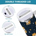 thumbnail image 5 of 30 oz Tumbler With Handle Stainless Steel Insulated Tumbler With Lid for Car Cup Holder Cute Shiba Inu, 5 of 9