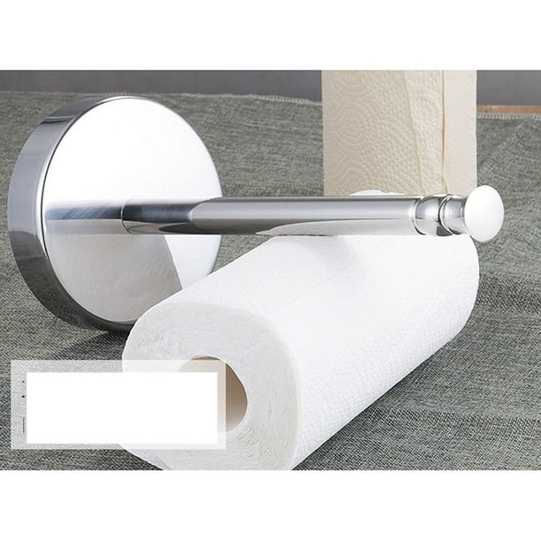 Multifunction Standing Paper Holder Stainless Steel Kitchen Tissue Holder Countertop Anti Slip Simply Tear Roll Contemporary Paper Towel Holder Napkin