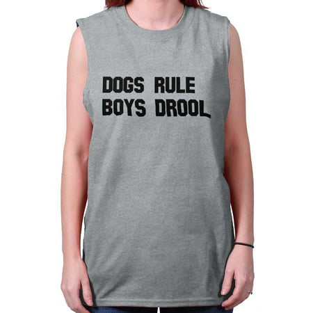 Brisco Brands Dogs Rule Boys Drool Girl Power Muscle Tank Top For