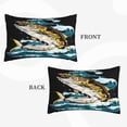 thumbnail image 2 of Daiia green salmon fish Pattern Bedding Waterproof Pillow Protector Zippered Queen – Bed Bug Proof Pillow Encasement-16"x24", 2 of 6