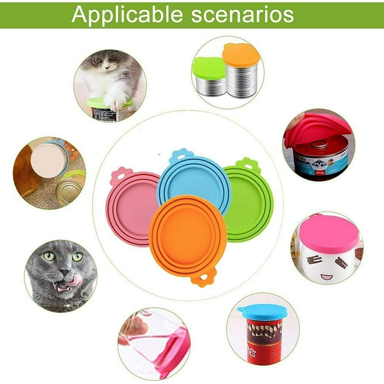 1Pc Pet Food Can Covers Universal Silicone Tin Can Lid 