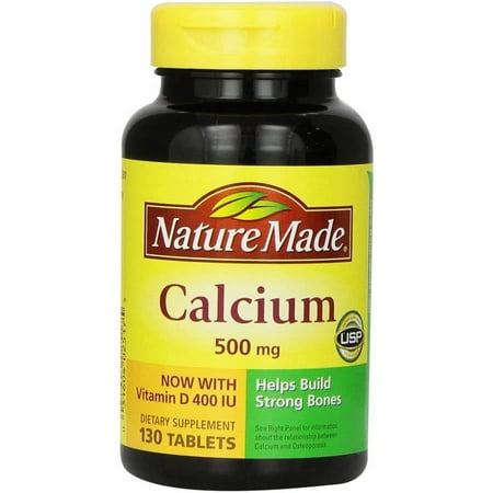 Nature Made Calciium Vitamin D 500mg, 130 CT (Pack of 3)