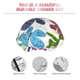 thumbnail image 5 of Disketp Colorful Butterflies Shower Caps,Reusable Shower Cap For Women, Double Layer Waterproof Hair Cap, Large Size For All Hair Lengths,For Girls Spa Home Salon Use, 5 of 9