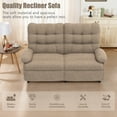 thumbnail image 6 of Loveseat Recliner Sofa, PAPROOS 2-Seater Recliner Sofa with Remote Control and Side Pocket, Modern Power Reclining Loveseat for Adults and Elderly, Ergonomic Lounge Sofa for Living Room Home, Brown, 6 of 9