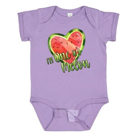

Inktastic I m One in a Melon- Watermelon Heart Gift Baby Boy or Baby Girl Bodysuit