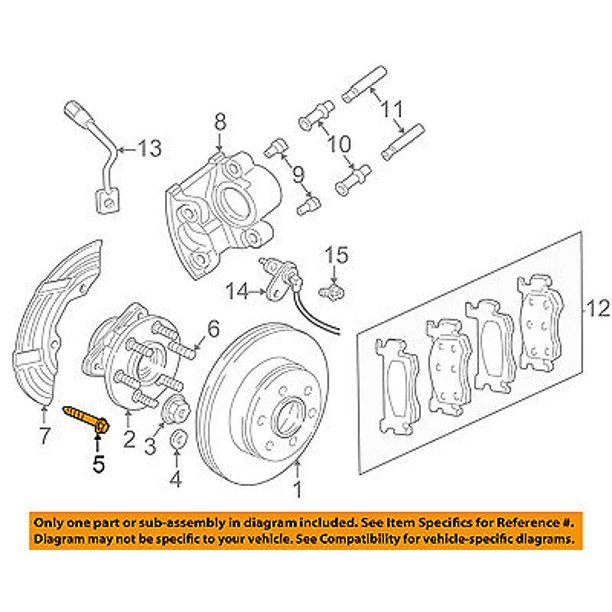 Dodge CHRYSLER OEM 9704 Dakota BrakeFrontHub Assembly Bolt 6505828AA