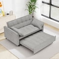 thumbnail image 3 of Bellemave Sleeper Sofa Bed 3-in-1 Convertible Couch with Pullout Bed, Futon 2-Seater Loveseat with Toss Pillows and Storage Pockets, 3 Level Adjustable Backrest Sofa for Living Room （Gray）, 3 of 8